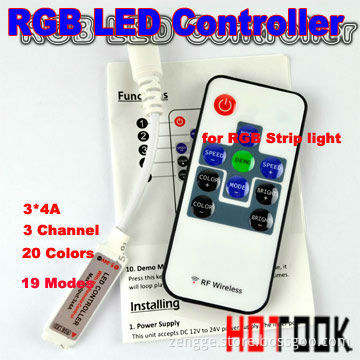 DC5/12/24V mini led RF rgb controller,72/144W mini led RF rgb controller